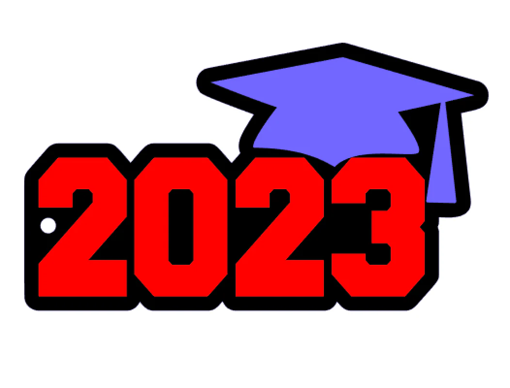 2023 Graduation Cap Acrylic Blank - Image 2