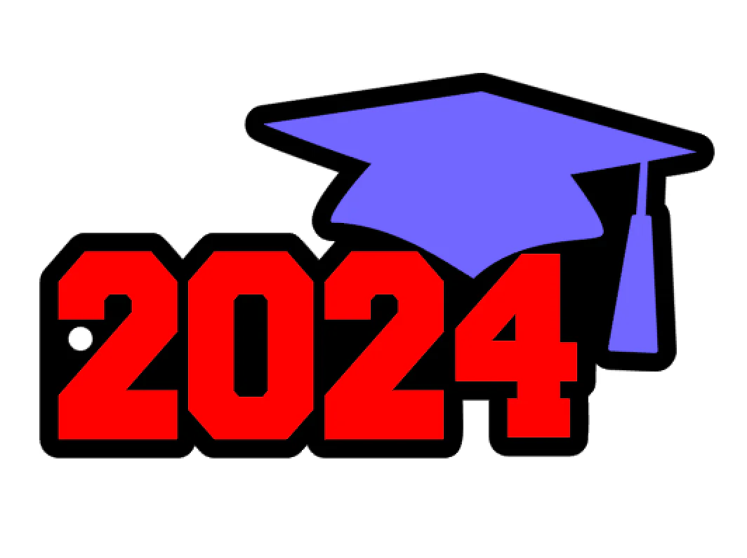 2024 Graduation Cap Acrylic Blank - Image 2