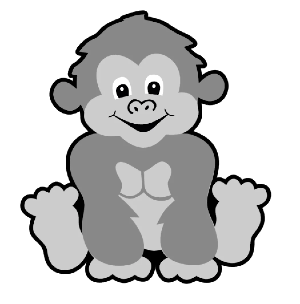 Baby Gorilla Acrylic Blank - Image 2