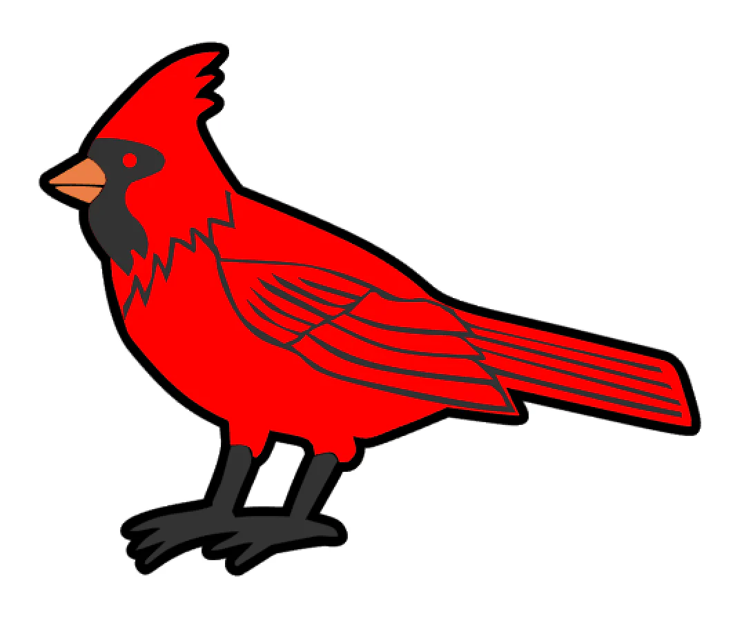 Cardinal Bird Acrylic Blank - Image 2