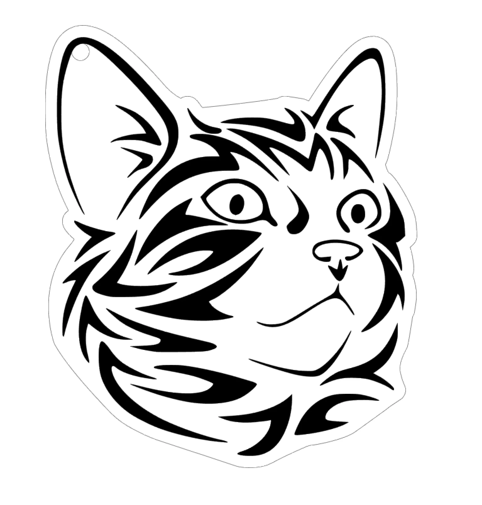 Cat Face Acrylic Blank - Image 2