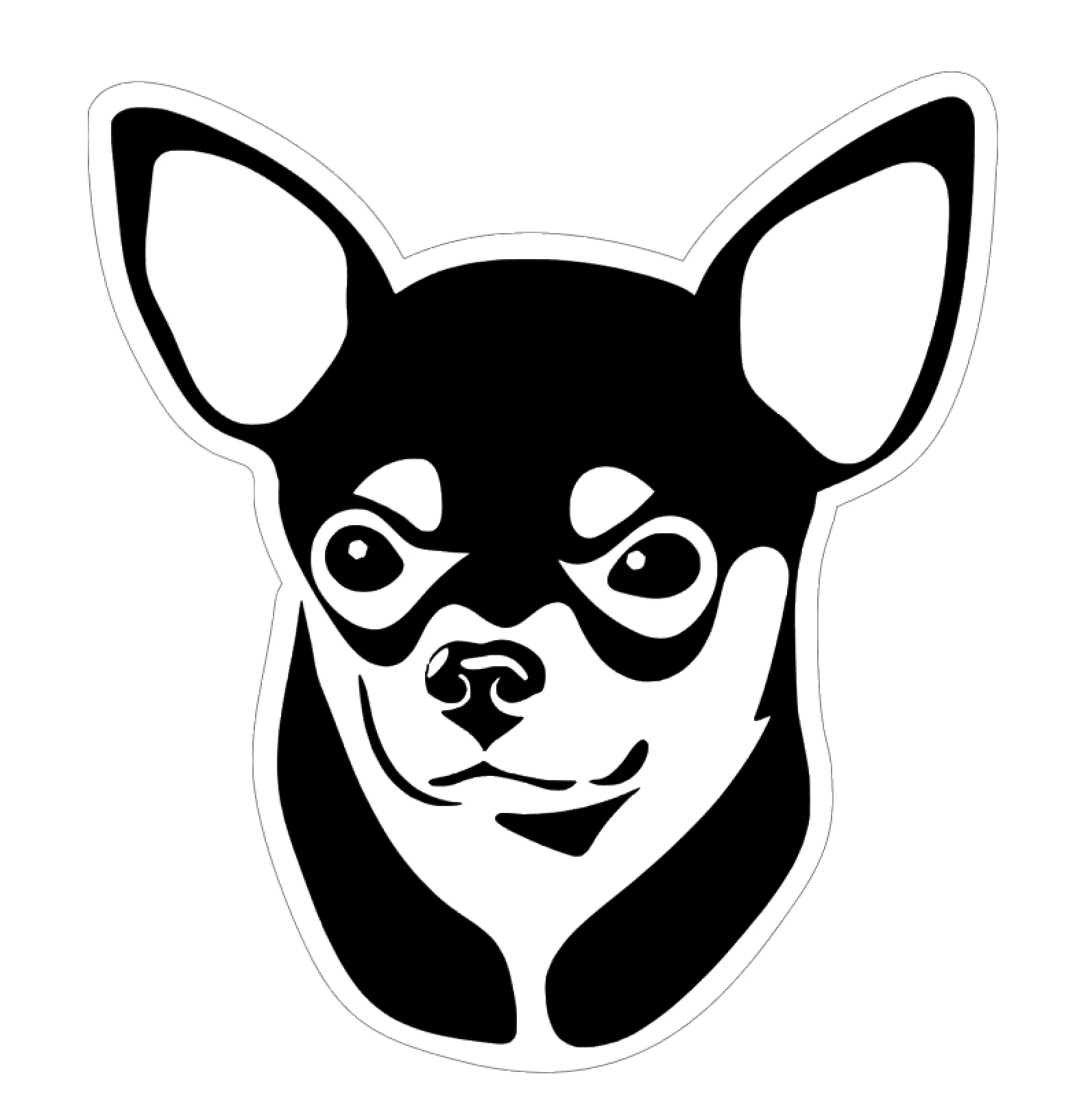 Chihuahua Face Dog Acrylic Blank - Image 2