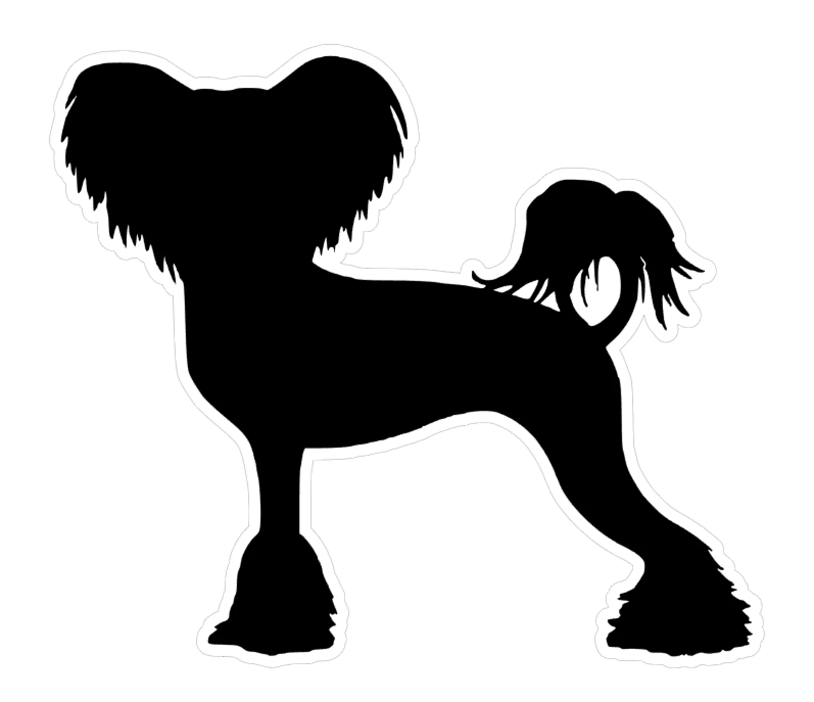 Chinese Crested Dog Profile Acrylic Blank - Image 2