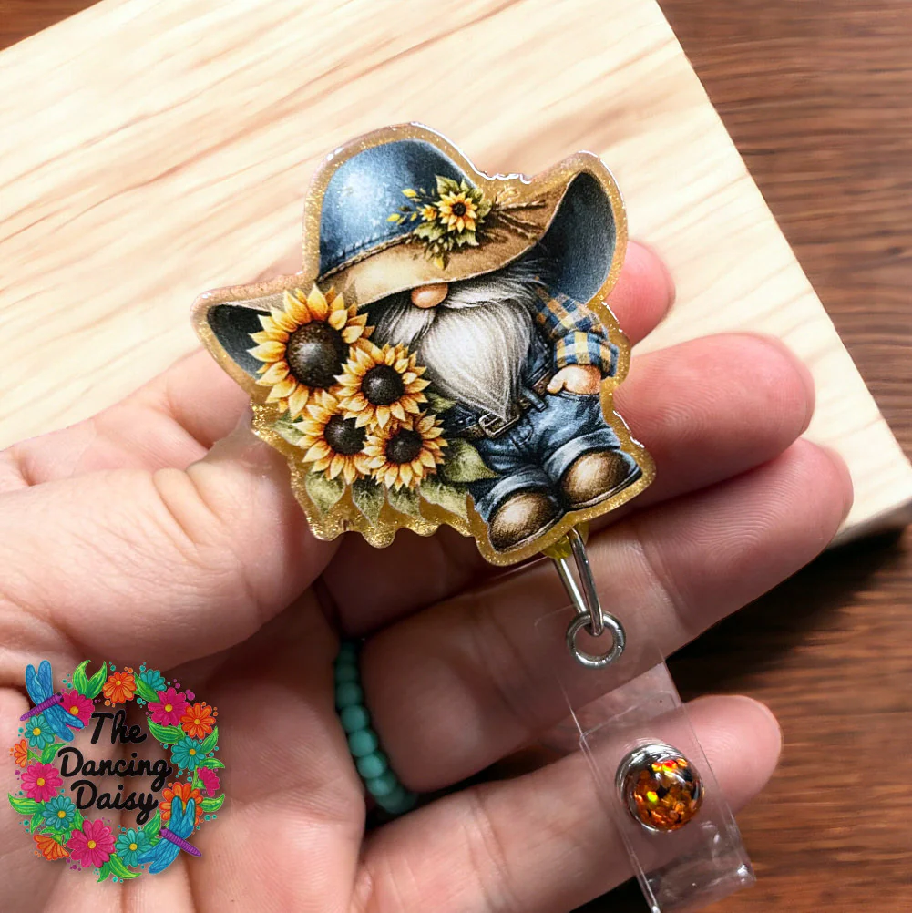 Farmer Sunflower Gnome Decal & Acrylic Blank COMBO - Image 2