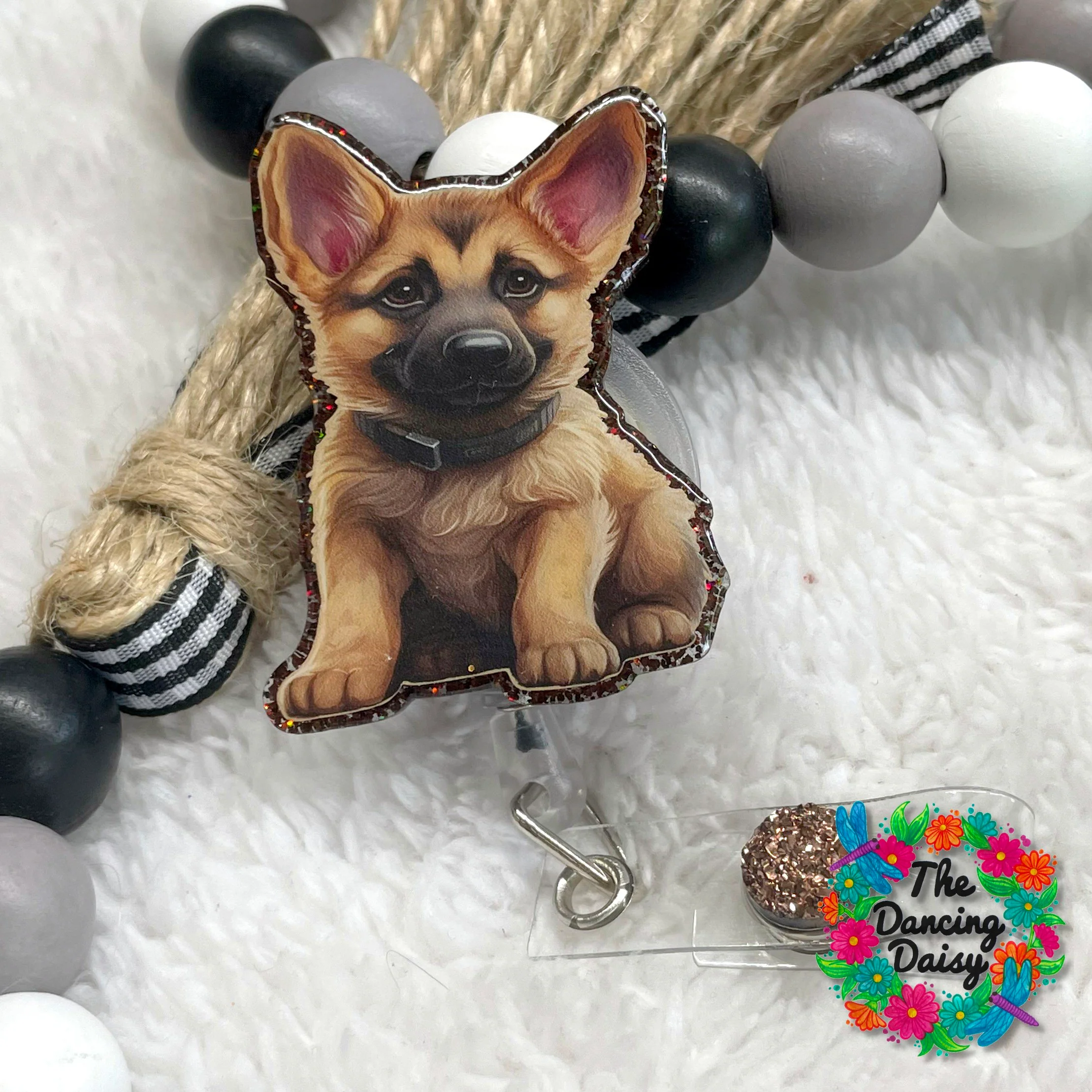 German Shepherd Pup Decal & Acrylic Blank COMBO - Image 2
