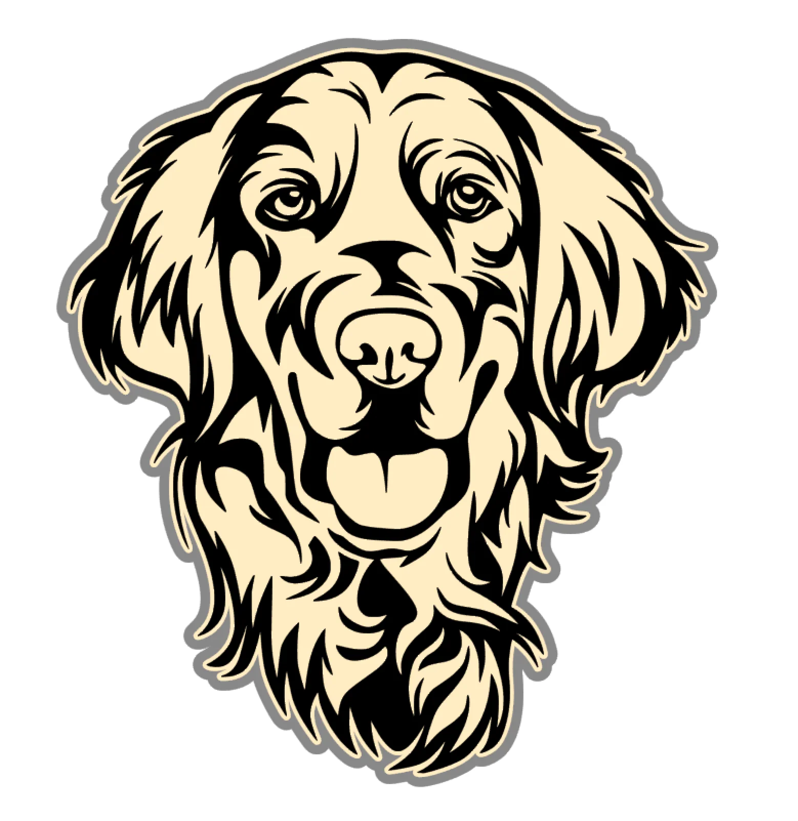 Golden Retriever Face Acrylic Blank - Image 2
