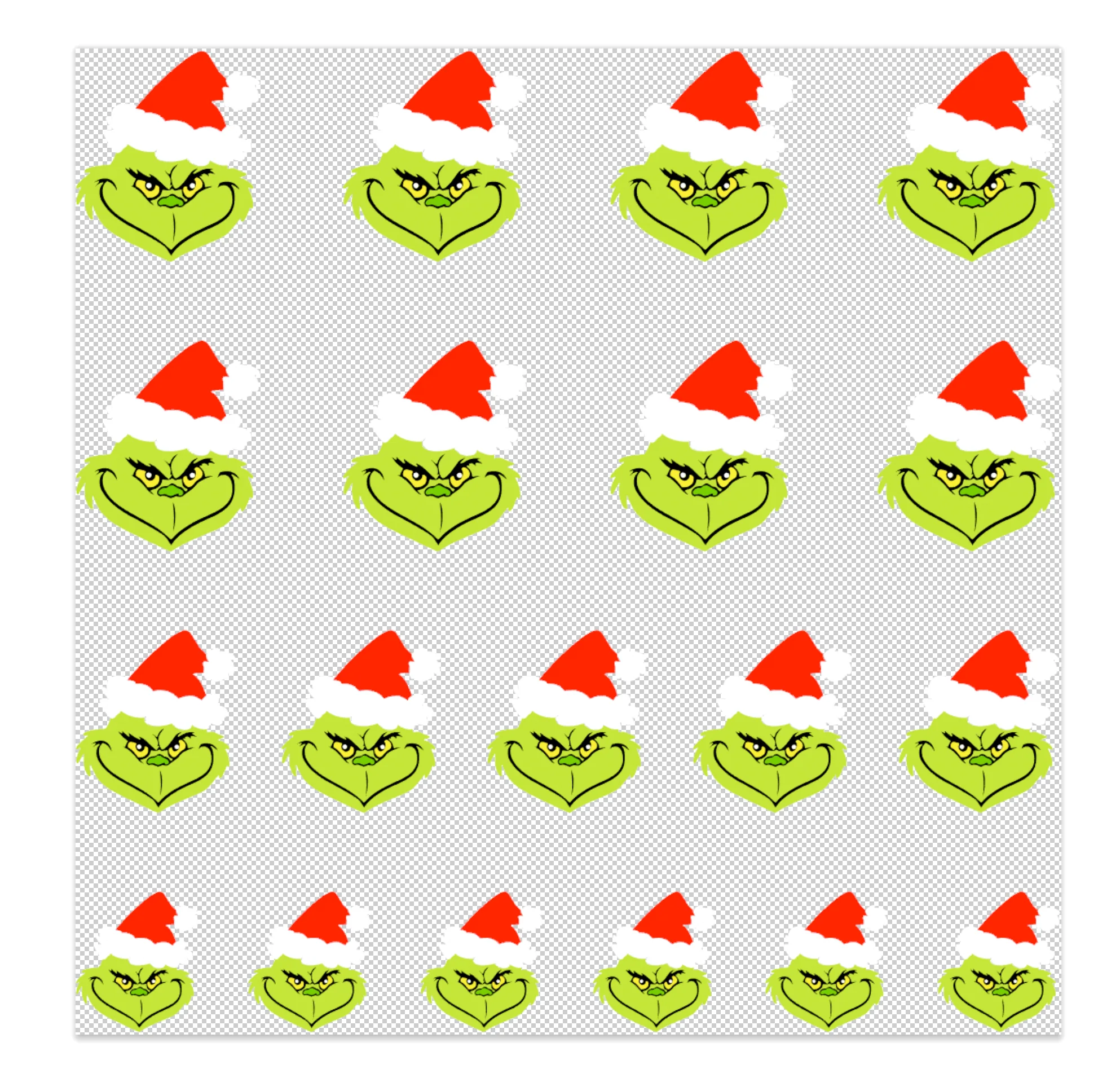 Grinch Santa Hat Pen Elements UV DTF