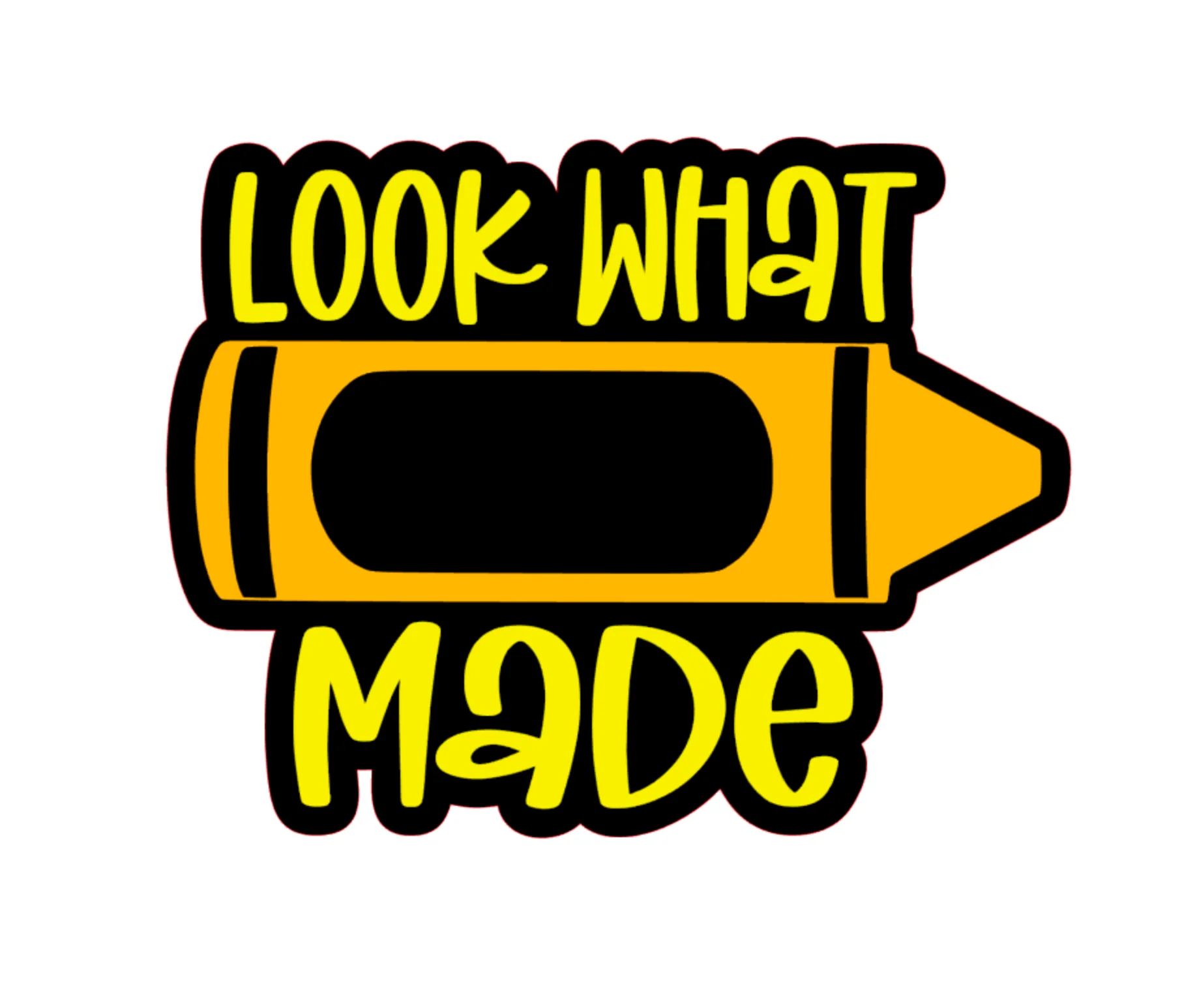 Look What Made Crayon Acrylic Blank