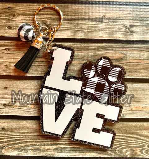 Love Paw Print Acrylic Blank - Image 5