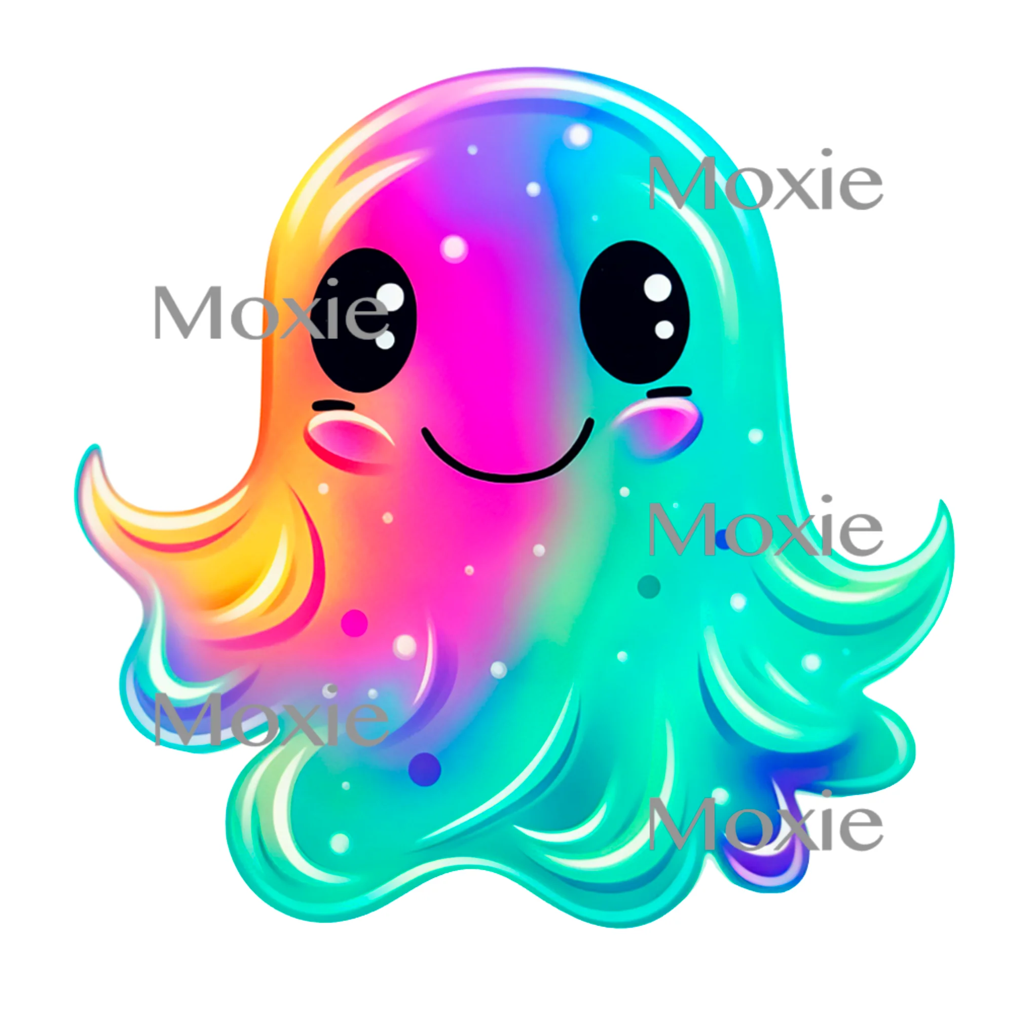 Neon Ghost Decal & Acrylic Blank COMBO