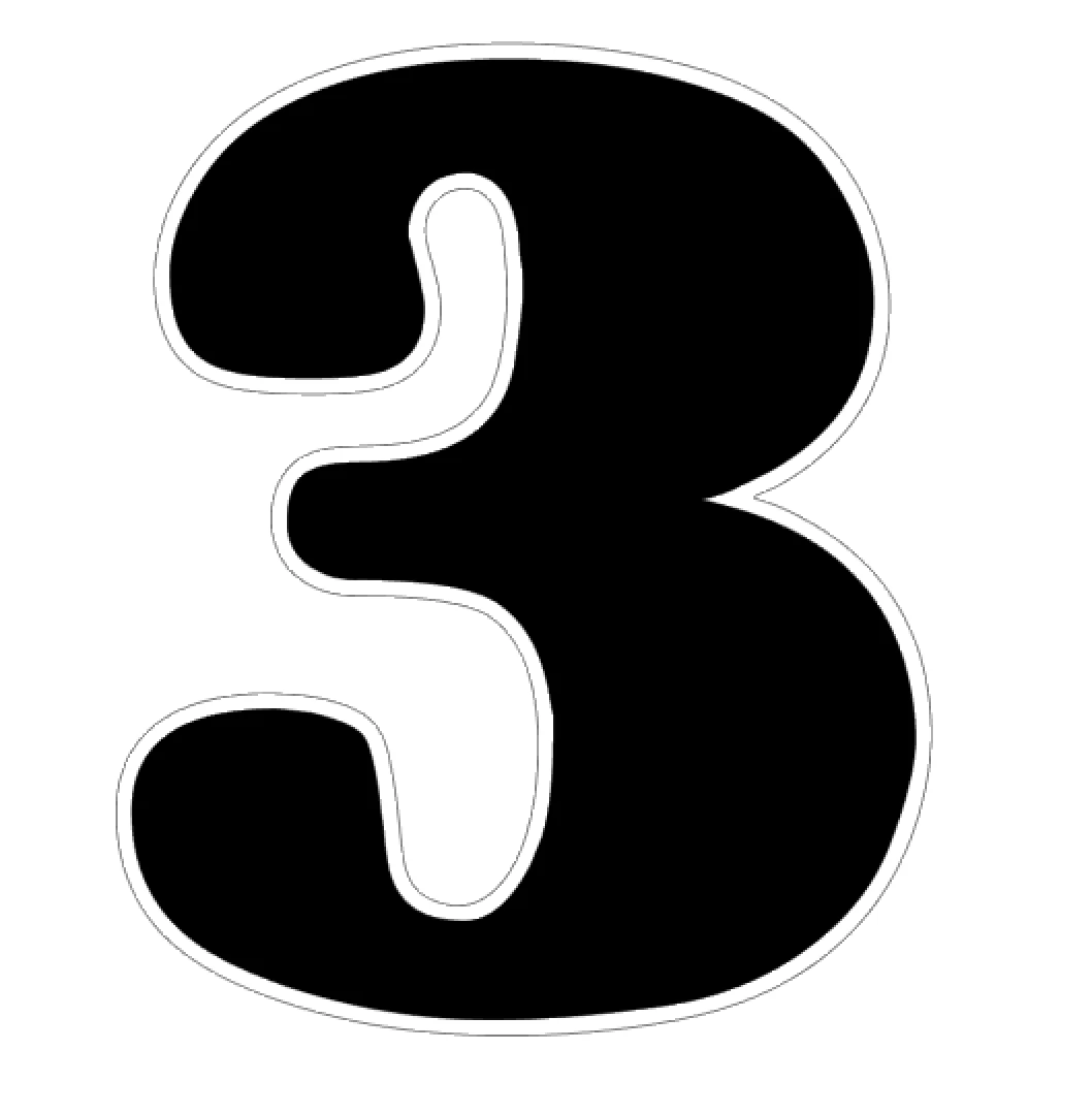 Number 3  Acrylic Blank - Image 2