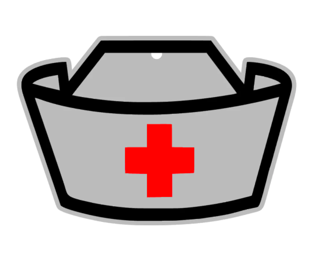 Nurses Hat Acrylic Blank - Image 2