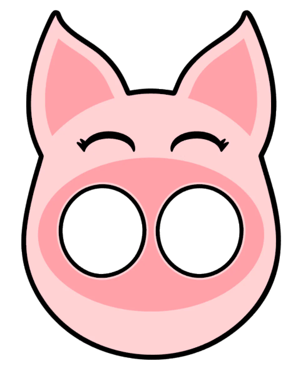 Pig Head Acrylic Blank - Image 2