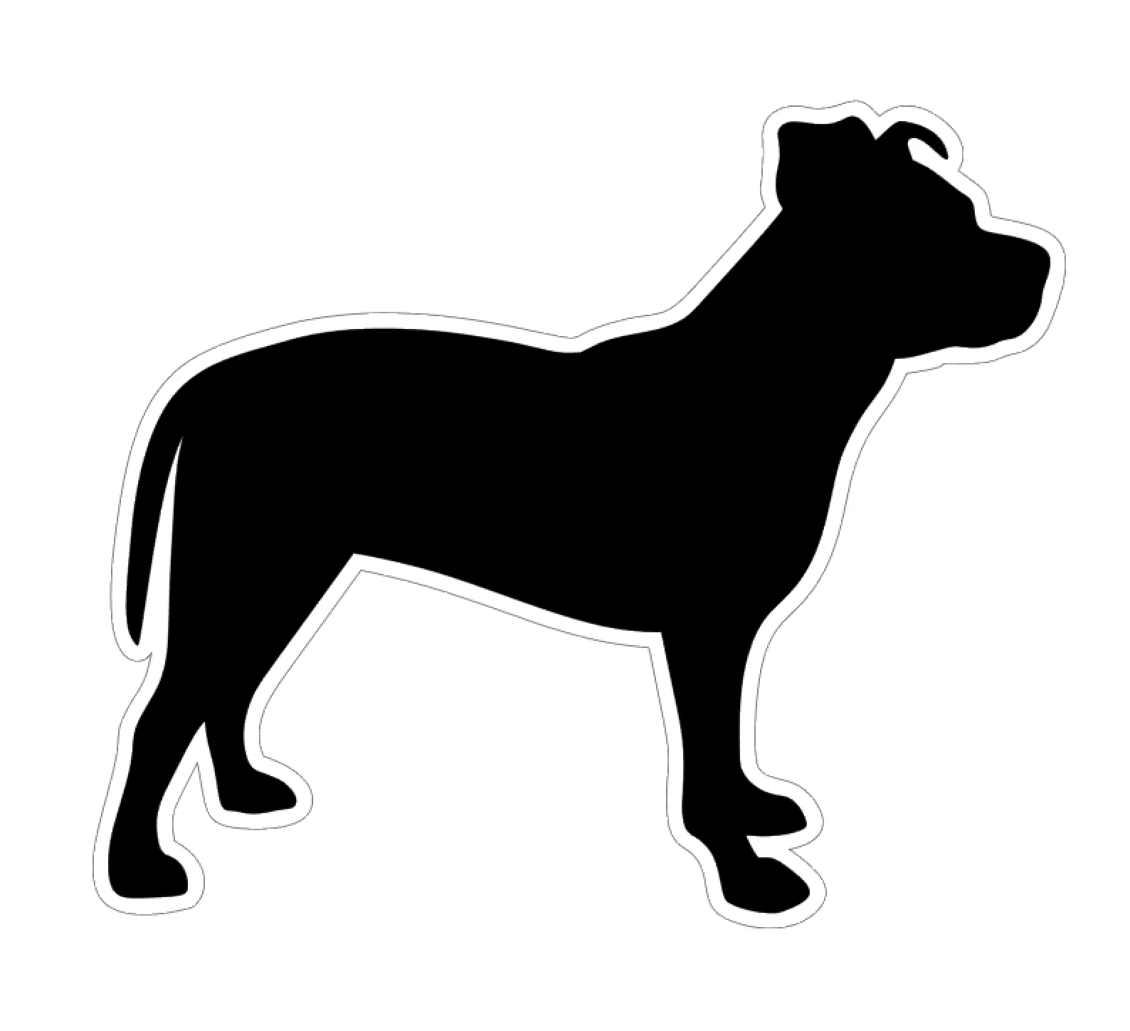Pit Bull Terrier Uncropped Profile Acrylic Blank - Image 2