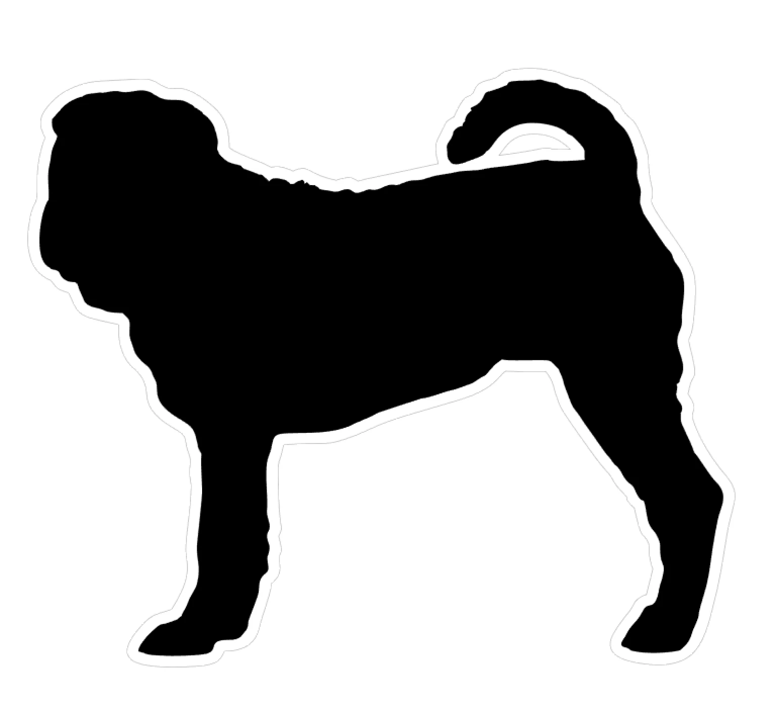 Shar Pei Dog Profile Acrylic Blank - Image 2