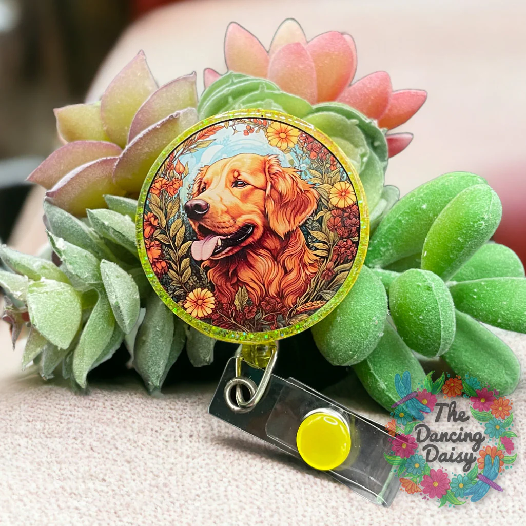 Stained Golden Retriever Decal - Image 2