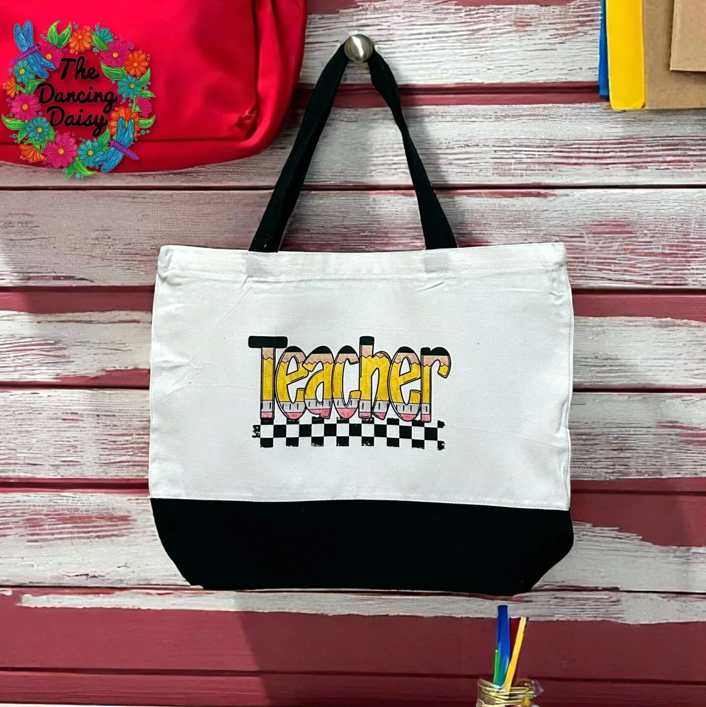 Teacher checkered DTF Transfer - Image 2