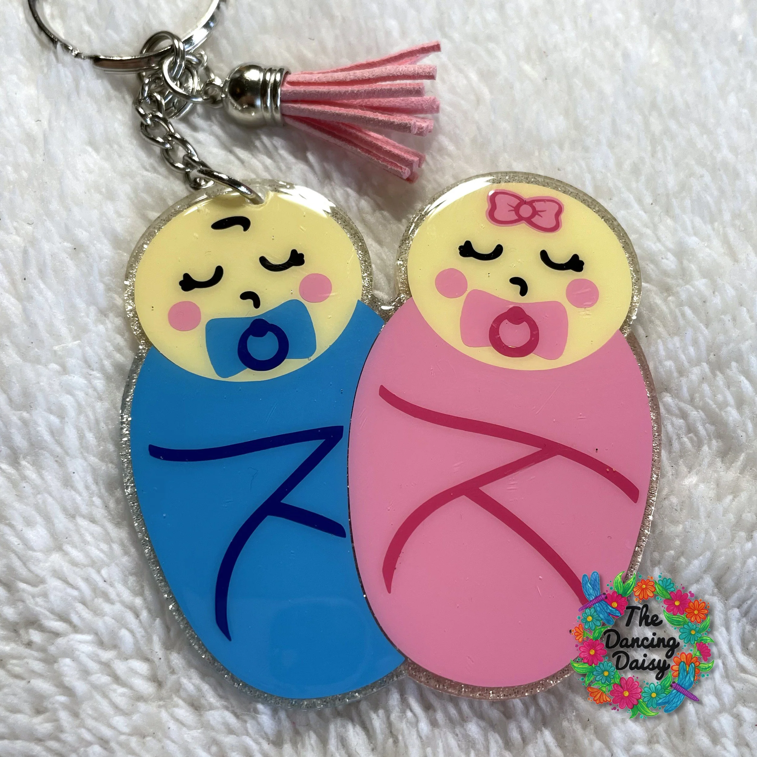 Swaddled Twins Acrylic Blank - Image 3