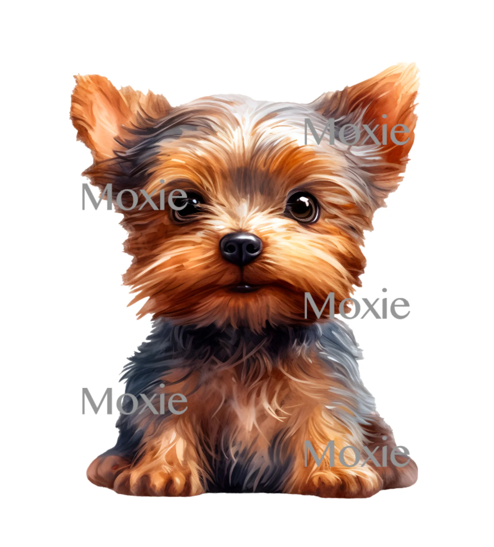 Yorkie Pup Decal & Acrylic Blank COMBO