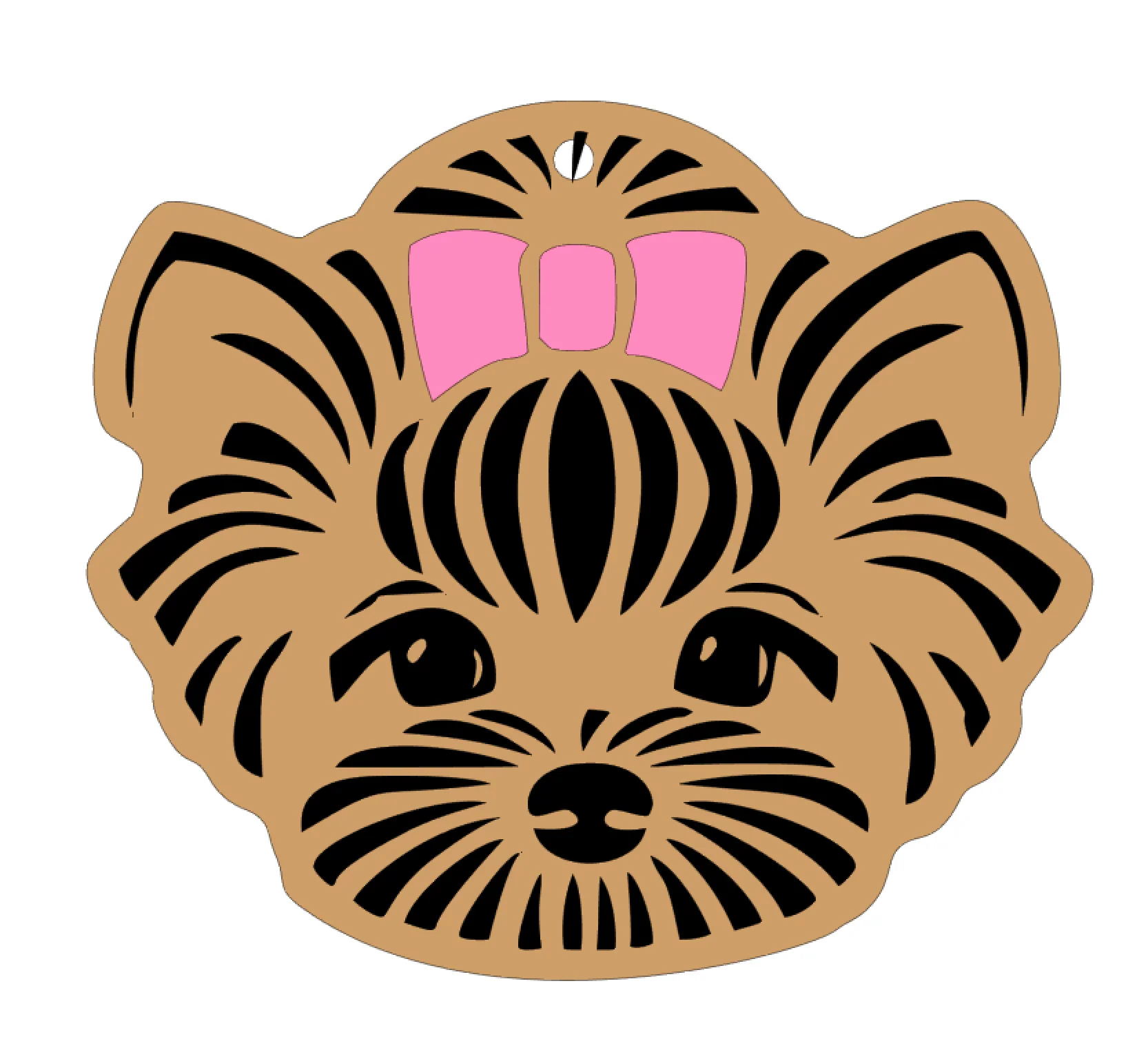 Yorkshire Terrier Face Dog Acrylic Blank - Image 2